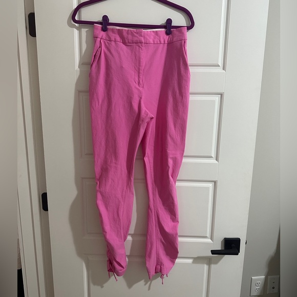 Derek Lam 10 Crosby Pink Ruched Trousers - Picture 1 of 4